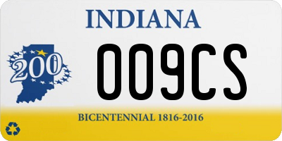 IN license plate 009CS