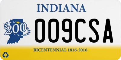 IN license plate 009CSA