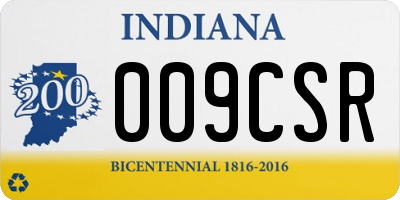 IN license plate 009CSR