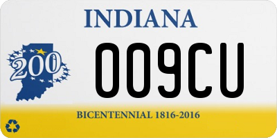 IN license plate 009CU