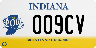 IN license plate 009CV