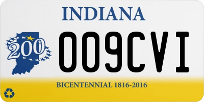 IN license plate 009CVI