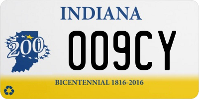 IN license plate 009CY