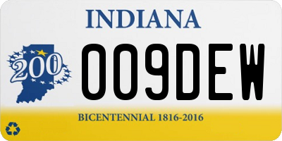 IN license plate 009DEW
