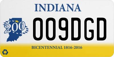 IN license plate 009DGD