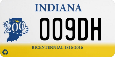 IN license plate 009DH