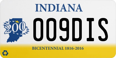 IN license plate 009DIS