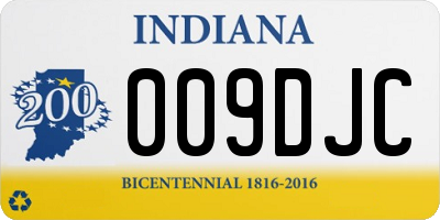 IN license plate 009DJC