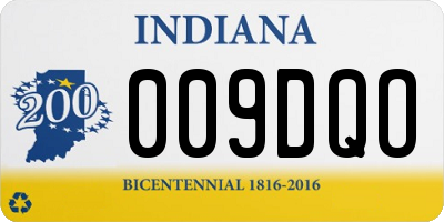 IN license plate 009DQO