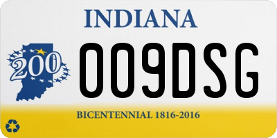 IN license plate 009DSG