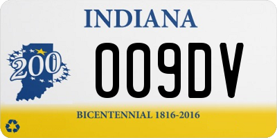 IN license plate 009DV