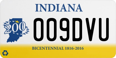 IN license plate 009DVU