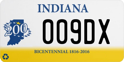 IN license plate 009DX