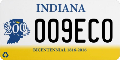 IN license plate 009ECO