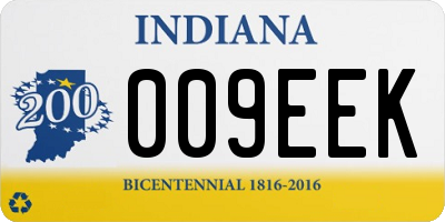 IN license plate 009EEK