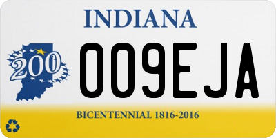 IN license plate 009EJA