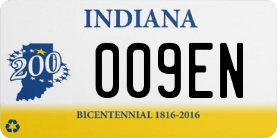 IN license plate 009EN