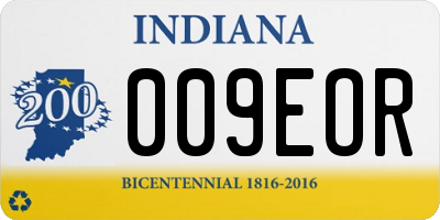 IN license plate 009EOR