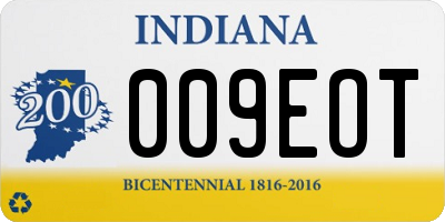 IN license plate 009EOT