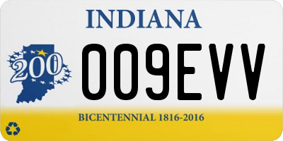 IN license plate 009EVV