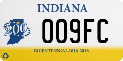 IN license plate 009FC