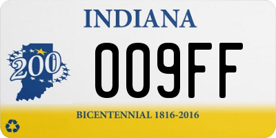 IN license plate 009FF