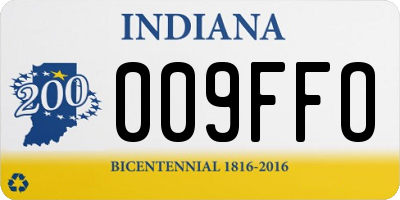 IN license plate 009FFO