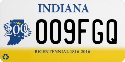 IN license plate 009FGQ