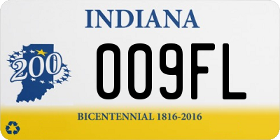 IN license plate 009FL