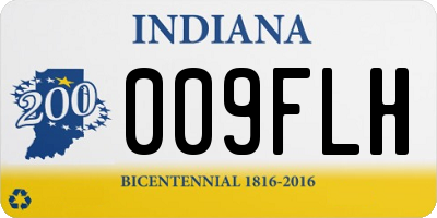 IN license plate 009FLH