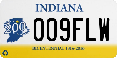 IN license plate 009FLW