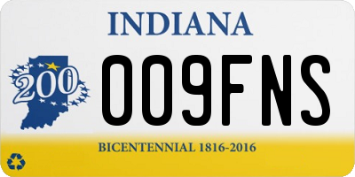 IN license plate 009FNS