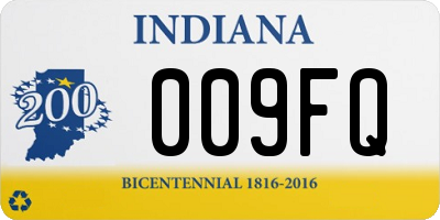 IN license plate 009FQ