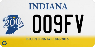 IN license plate 009FV