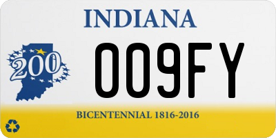 IN license plate 009FY