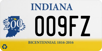 IN license plate 009FZ