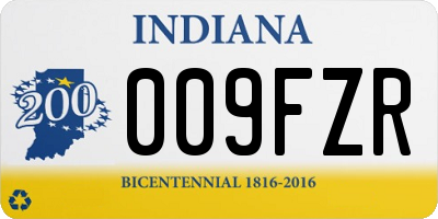IN license plate 009FZR