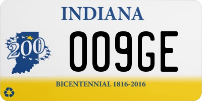 IN license plate 009GE