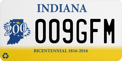 IN license plate 009GFM