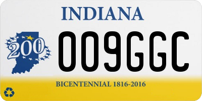 IN license plate 009GGC