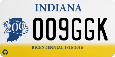 IN license plate 009GGK