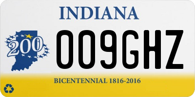 IN license plate 009GHZ