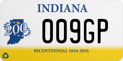 IN license plate 009GP