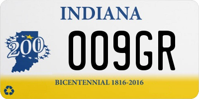 IN license plate 009GR