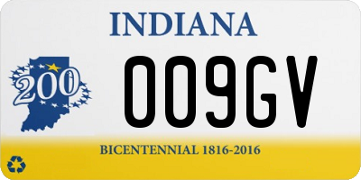 IN license plate 009GV