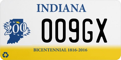 IN license plate 009GX