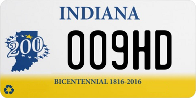 IN license plate 009HD