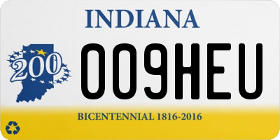 IN license plate 009HEU