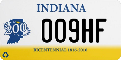 IN license plate 009HF