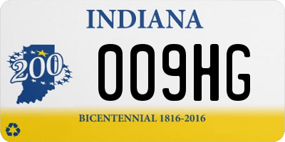 IN license plate 009HG